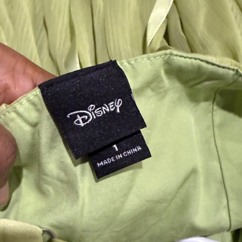 Disney tinkerbell cosplay Lime Green Lace Trim Dress Sz 1X lace up bodice - Picture 9 of 10